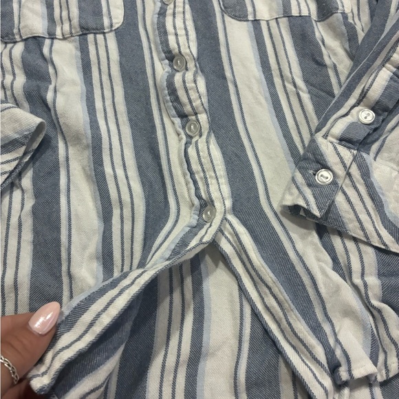 Sanctuary Women’s  Casual Blue and White Striped Shirt Size M - Picture 2 of 6